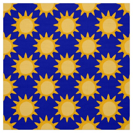 Sonnenschein-Sonnenmuster-Design auf Blau  Stoff (Muster)