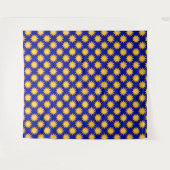 Sonnenschein-Sonnenmuster-Design auf Blau Wandteppich (Vorderseite (Horizontal))