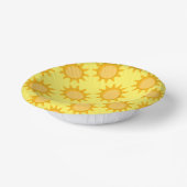 Sonnenschein-Sonnenmuster-Design auf Gelb Pappteller (Gewinkelt)
