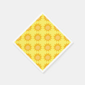 Sonnenschein-Sonnenmuster-Design auf Gelb Serviette (Ecke)