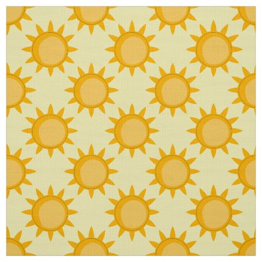 Sonnenschein-Sonnenmuster-Design auf Gelb Stoff (Muster)