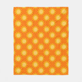 Sonnenschein-Sonnenmuster-Design auf Orange Fleecedecke (Vorderseite)