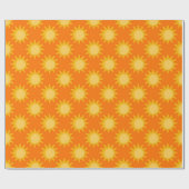 Sonnenschein-Sonnenmuster-Design auf Orange Geschenkpapier (Flach)