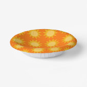 Sonnenschein-Sonnenmuster-Design auf Orange Pappteller (Gewinkelt)