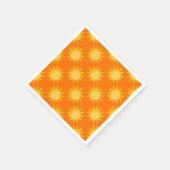 Sonnenschein-Sonnenmuster-Design auf Orange Serviette (Ecke)