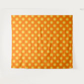 Sonnenschein-Sonnenmuster-Design auf Orange Wandteppich (Vorderseite (Horizontal))