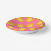 Sonnenschein-Sonnenmuster-Design auf Rosa Pappteller (Gewinkelt)