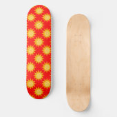 Sonnenschein-Sonnenmuster-Design auf Rot Skateboard (Vorderseite)