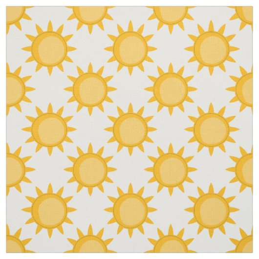 Sonnenschein-Sonnenmuster-Design auf Weiß Stoff (Muster)