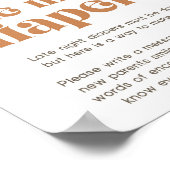 Sonnenschein Späte Nacht Windeln Boho Baby Duschze Poster (Ecke)