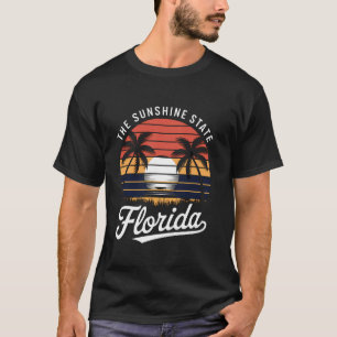 Sonnenschein-Staat Florida Sonnenschein Palmen Str T-Shirt