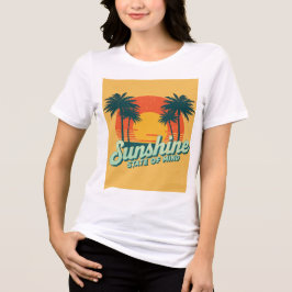 Sonnenschein-Staat-Shirt, Retro-Strandurlaub-Shirt Tri-Blend Shirt