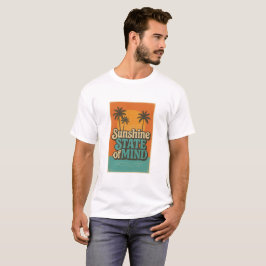 Sonnenschein-Staat-Shirt, Retro-Strandurlaubsshirt T-Shirt