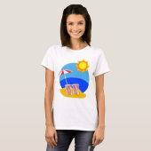 Sonnenschein-Strand-Tag T-Shirt (Vorne ganz)