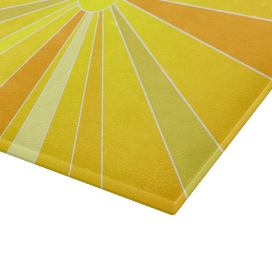 Sonnenschein Sun mit den gelben und orange Schneidebrett (Ecke)
