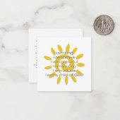 Sonnenschein täglich Affirmation Cards Mitteilungskarte (Vorderseite/Rückseite Beispiel)