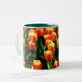 Sonnenschein-Tulpen Zweifarbige Tasse (Vorderseite Links)