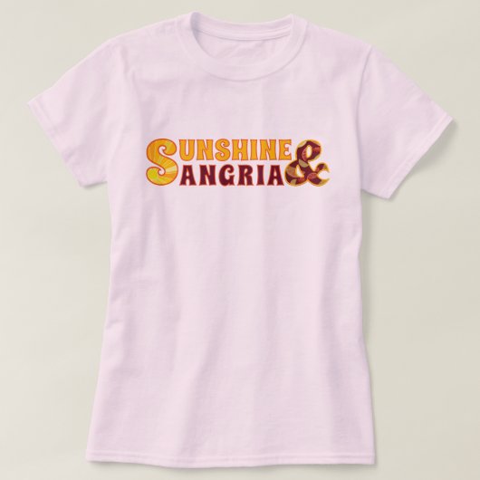 Sonnenschein u. Sangria T-Shirt (Design vorne)