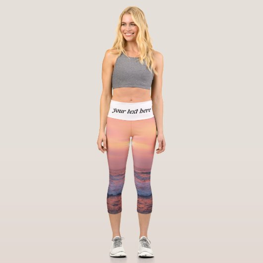 Sonnenschein über dem Meer Capri Leggings (Vorderseite)