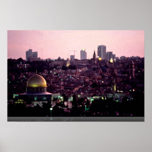 Sonnenschein über der Altstadt von Jerusalem, Isra Poster