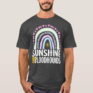 Sonnenschein und Bloodhounds Niedliches Regenbogen T-Shirt