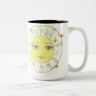 Sonnenschein und Blume - CBS Sonntagmorgen Zweifarbige Tasse