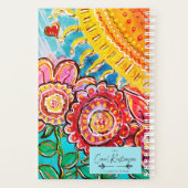 Sonnenschein und Blume farbenfroher Planer (Rückseite)