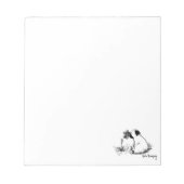 Sonnenschein und Blume Mops Notizblock (Vorderseite)