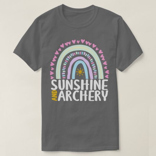 Sonnenschein und Bogenschießen Niedlicher Regenbog T-Shirt (Design vorne)