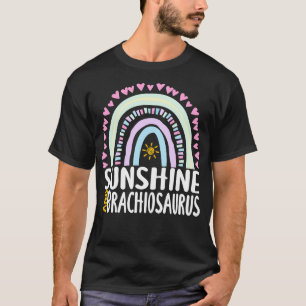 Sonnenschein und Brachiosaurus Niedliches Regenbog T-Shirt