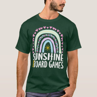 Sonnenschein und Brettspiele Niedliches Regenbogen T-Shirt