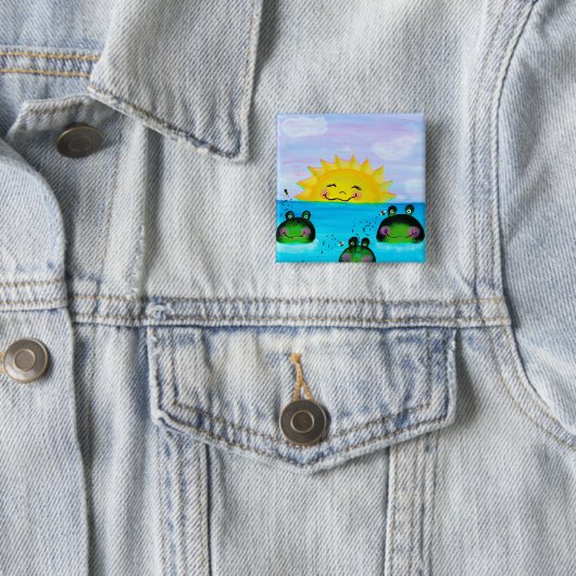 SONNENSCHEIN und Frosch-Knopf Button (Beispiel)