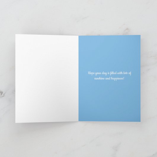 Sonnenschein und Glück denken Sie an Sie Karte (Innenseite)