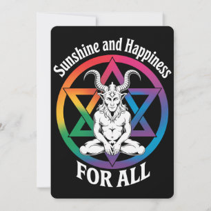 Sonnenschein und Glück für alle satanischen LGBTQ- Einladung