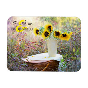 Sonnenschein und Glück Sonnenblumen Magnet