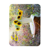 Sonnenschein und Glück Sonnenblumen Magnet (Vertikal)