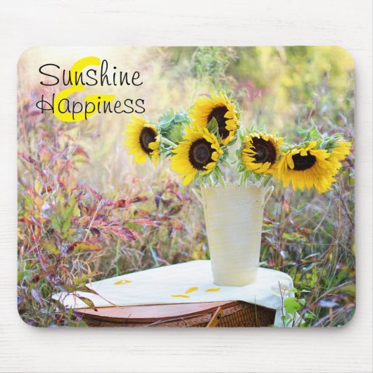 Sonnenschein und Glück Sonnenblumen Mousepad (Vorne)
