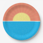 Sonnenschein und Haie Sommer Pappteller (Vorderseite)