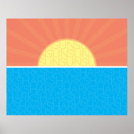 Sonnenschein und Haie Sommer Poster