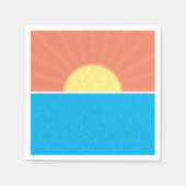 Sonnenschein und Haie Sommer Serviette (Vorderseite)