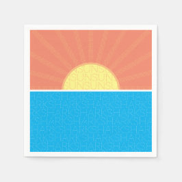 Sonnenschein und Haie Sommer Serviette