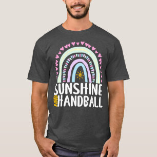 Sonnenschein und Handball Niedliches Regenbogenges T-Shirt