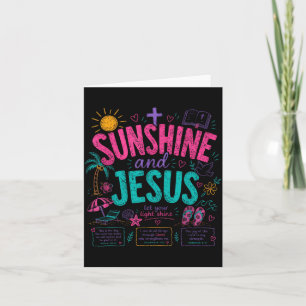 Sonnenschein und Jesus, lasst euer Licht scheinen Karte
