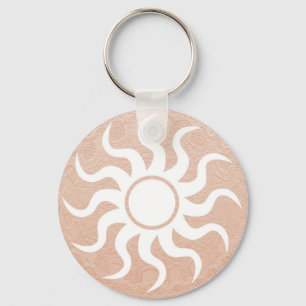 SONNENSCHEIN und Juwelen auf goldener geprägter Fo Schlüsselanhänger