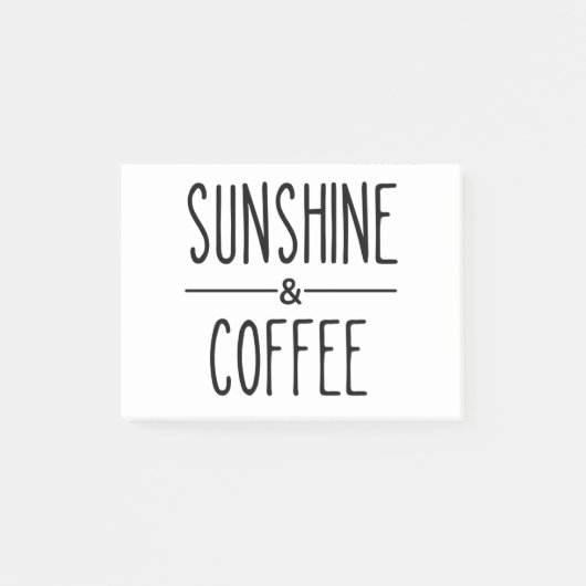 Sonnenschein und Kaffee Post-it Klebezettel (Vorderseite)
