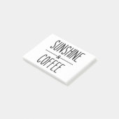 Sonnenschein und Kaffee Post-it Klebezettel (angewinkelt)