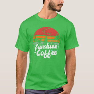 Sonnenschein und Kaffee Strand Lustig Retro Vintag T-Shirt