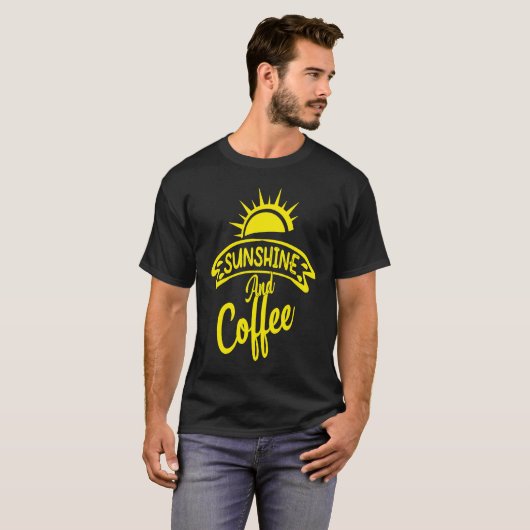 Sonnenschein und Kaffeetrinker Barista Espres T-Shirt (Vorne ganz)