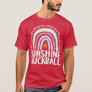 Sonnenschein und Kickball Niedliches Regenbogenges T-Shirt