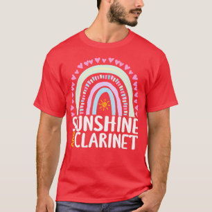 Sonnenschein und Klarinette Niedliches Regenbogeng T-Shirt